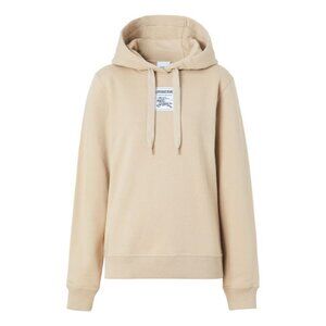 Burberry Women’s Vivienne Logo Patch Hoodie Soft Fawn M